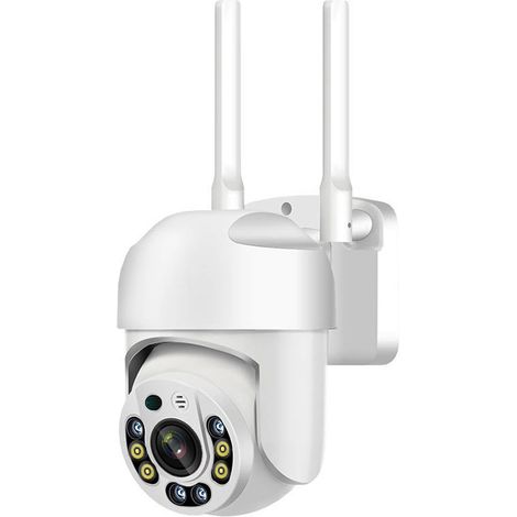 Caméra de surveillance intérieure/extérieure QX65, caméra de sécurité extérieure sans fil 5G (5 GHz) Wi-Fi pour la sécurité de votre domicile, caméra de sécurité à 355° avec alarme de mouvement IA