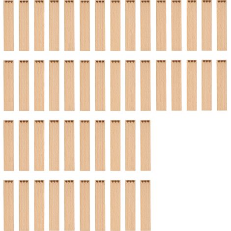 Holzdochte mit Gravur – Herzen 100 x 20 x 1 mm, 50 Stück (1/5)