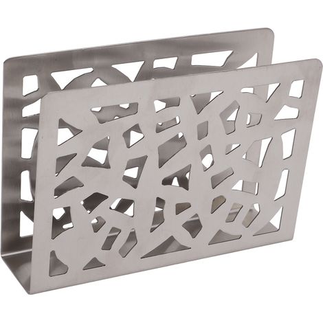 Napkin Holder Stainless Steel Metal Frosted Vertical Tissue Holder Home Office Dining Table DecorationSilver (1/5)