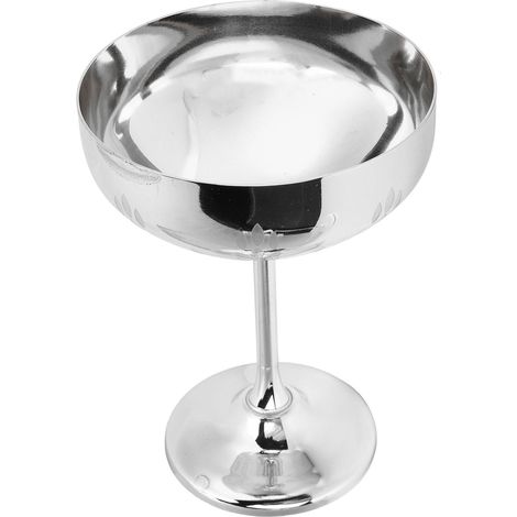 Verre à champagne en métal, gobelet en acier inoxydable 304, gravé, pour bar ou fête, verre à vin rouge décoratif, motif épi de blé et miroir (1/5)