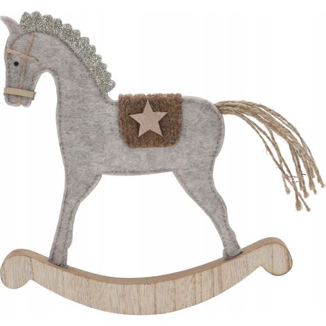 Figura decorativa navideña de caballo de 22 cm. (1/4)