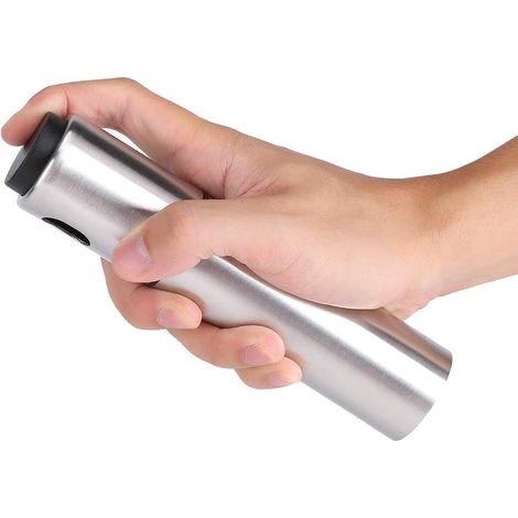 Flacon pulvérisateur rechargeable pour huile et huile d'olive, en acier inoxydable, pour vinaigre, pour une application contrôlée des assaisonnements en cuisine.-AquaForge (1/5)
