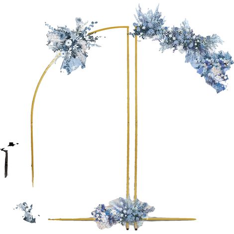 Support de toile de fond, cadre en arc pour événements, construction robuste, L (1/5)