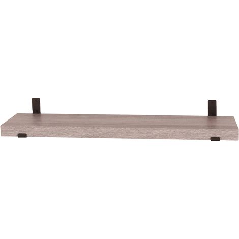 Jackson 80 cm Chunky Shelf with Sit on Brackets - Metal - L20 x W80 x H3.8 cm - Grey Oak Effect