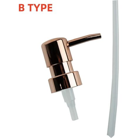Distributeurs (Or rose) Porte-savon de jardin, pompe à tube, vaporisateur de salle de bain, 28 dents, filetage 28, plastique ABS noir, lotion (1/5)
