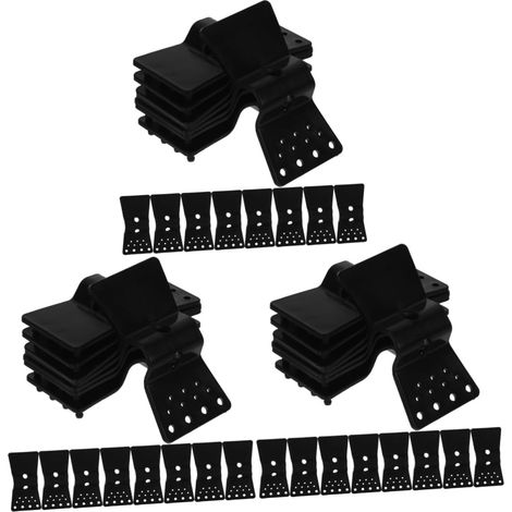 3 Ensembles Boucle Fixe Pour Filet Pare-soleil Clip De Filet Extérieur Brillant Poubelle Treillis Noyau De Pompe Horizontal Démon Bourgeons Faire Black Abdos 20 Pièces 3 (1/5)