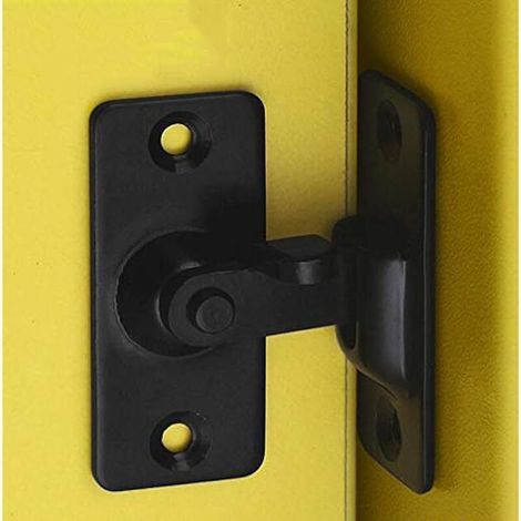 90 Degrés Flip Serrure De Porte Boulon Porte De Grange Serrure À Angle Droit Arc Porte Serrure De Porte Dédiée (Noir) (1/5)
