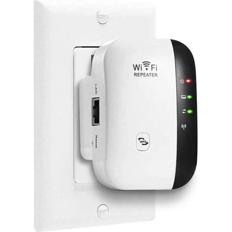 WLAN-Repeater/WLAN-Booster 2,4 GHz 300 Mbit/s, drahtloser Netzwerkverstärker mit AP/RP- und WPS-Funktion, kompatibel mit allen Internet-Boxen