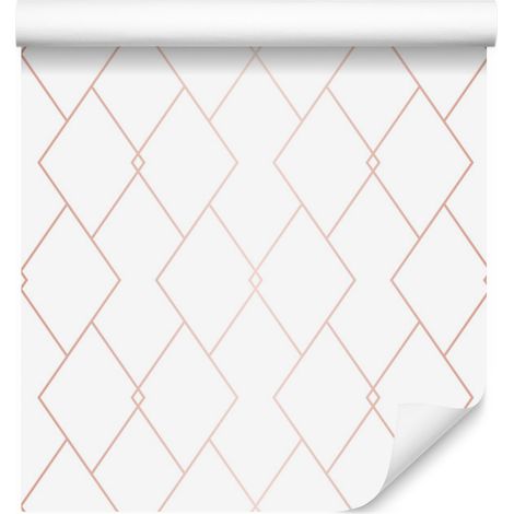 Papel pintado moderno con estampado geométrico para salón y dormitorio, 50x1000 cm. (1/5)
