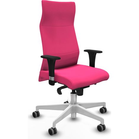 Albacete XL sincro similpiel rosa brazos 1D base blanca ruedas 65mm engomadas