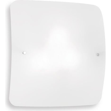 Ideal lux applique celine pl3 colore bianco 60w attacco e27 in vetro 44286 (1/2)
