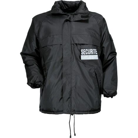 Veste coupe-vent fourrée polaire Sécurité CityGuard Noir 3XL.