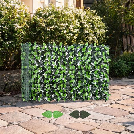 Rouleau occultant artificiel en PE pour balcon et jardin 3 x 1 m (1/5)