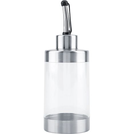 Bouteille À Huile 350ml Acier Inoxydable Transparent Distributeur Sauce Soja Vinaigre Cuisine (1/5)