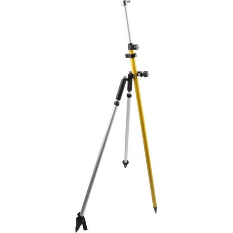 Perche de centrage pour station totale en alliage d'aluminium, trépied de mesure précis pour levés topographiques, accessoire RTK, tige de mise à niveau robuste pour chantier. (1/5)