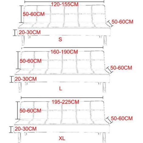 Click Clack Sofabezug ohne Armlehnen – 160–190 cm – Komplett abdeckender, dehnbarer und bedruckter Sofabezug, Faltbarer Sofaschutz L (1/5)