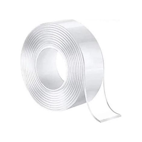 (Transparentes) Klebeband – Extrem widerstandsfähig – 2 mm x 3 cm x 3 m – Transparent – Wiederverwendbar – Vielseitig einsetzbar (1/2)