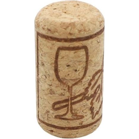 Lot de 10 bouchons de vin cylindriques/coniques en bois de 22 mm, réutilisables (style A) (1/5)