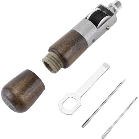 Kit de Couture en Cuir avec Alène, Aiguilles et Clé à Coudre pour Travaux Manuels DIY (1/5)