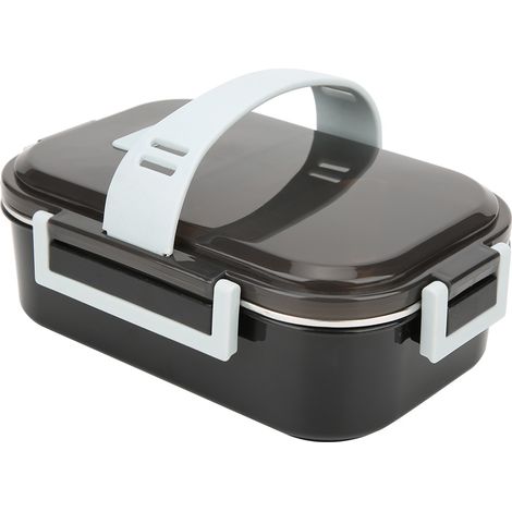 Boîte-repas portable en acier inoxydable 304 pour camping et pique-nique, 700 ml, noir (1/5)