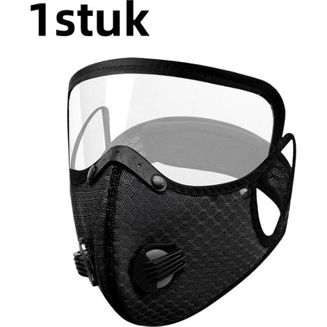 Masque de protection pour le sport avec filtre anti poussière et lentille de protection amovible couleur noire 1 pièce (1/5)