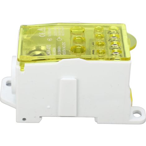 Boîte de jonction à bornier sur rail DIN pour distribution électrique universelle 690 V 400 A, jaune (1/5)