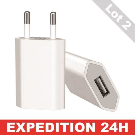 Chargeur 5V 1A Lot de 2 - Charge rapide (1/4)