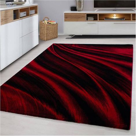 Tapis courbe design intérieur rectangle Regane Rouge 120x170 (1/5)