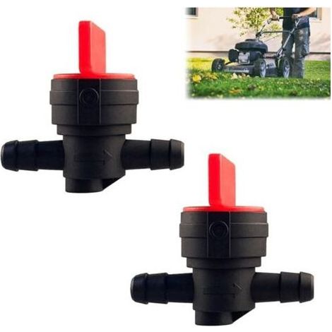 FENOPLASTICA2PCS Tondeuse à Gazon Robinets de Carburant, Robinet D'Essence Universel en Plastique, Vanne d'arrêt de Carburant en Ligne, de 8 mm pour Moto, Quad, S (1/4)