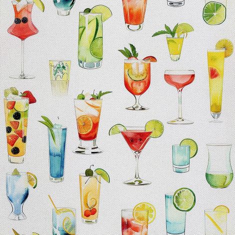 Outdoor Dekostoffe Oxford - Motiv Cocktail DX8551 (1/5)