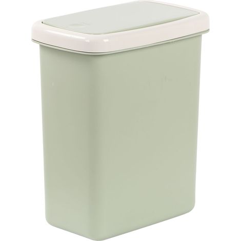 Papeleras portátiles de PP verde, 27x16.5x32.5cm con asas, fácil limpieza – Ideal para hogar y oficina (1/5)