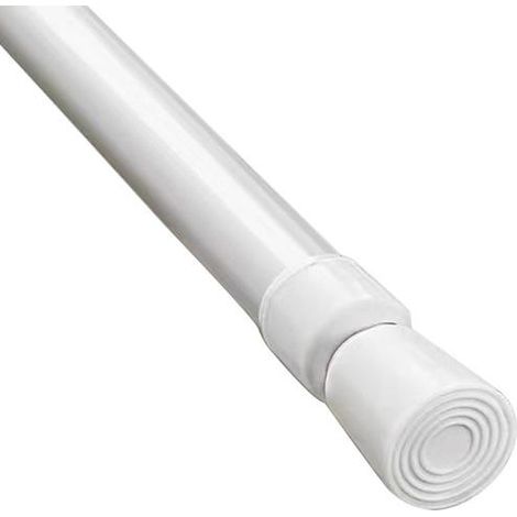 Barre de rideau de douche à fixation par pince, extensible, 50-90 cm, couleur nickel (1/5)