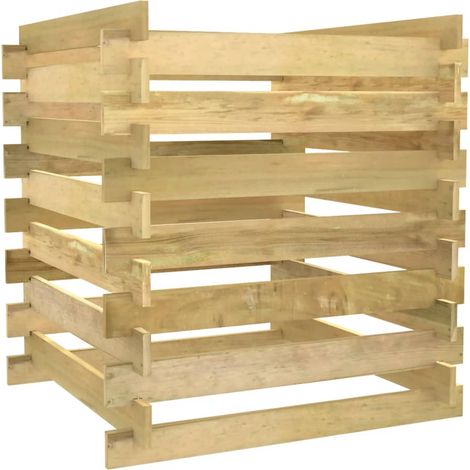 vidaXL Lattenrost-Komposter 90x90x90 cm Imprägniertes Kiefernholz