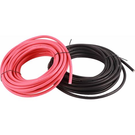 10mm² 20m (2x10m) Solarkabel mit XLPE-Mantel, doppelt isoliertem verzinntem Kupfer, temperaturbeständig, 65,6ft PV-Kabel für Solarmodule. (1/5)