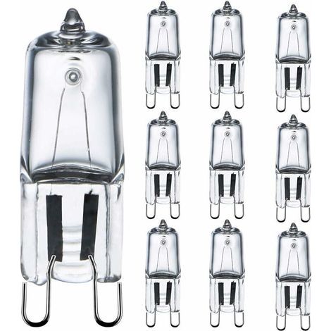 Ampoule G9 40w Dimmable Blanc Chaud 2800K, Ampoule Halogènes G9 pour Luminaire Intérieur 230V G9 Ampoules Capsule, Lot de 10 [Classe énergétique G] (1/5)
