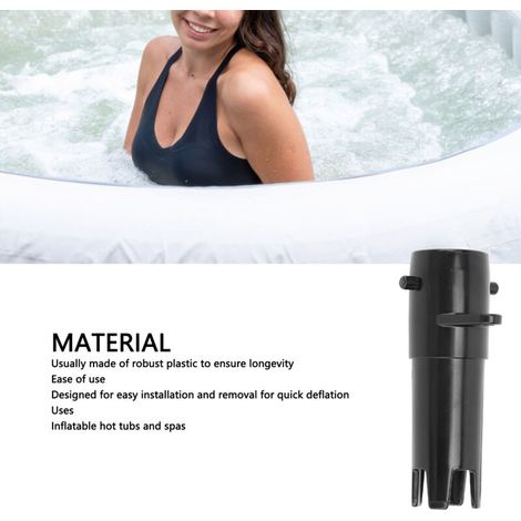 Adaptateur de Valve de Dégonflage Spa - 3PCS pour Tubes P61727 - Plastique Robuste pour Jacuzzis et Spas Gonflables (1/4)