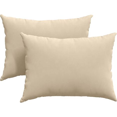 Maison Exclusive - Cuscini da Divano 2 pcs Crema 70 x 50 cm Tessuto