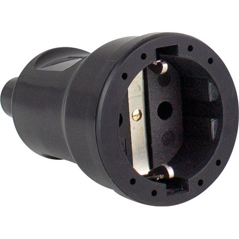 PVC Kupplung 230V 16A schw. Leitung Anschluss bis 1,5mm² IP20