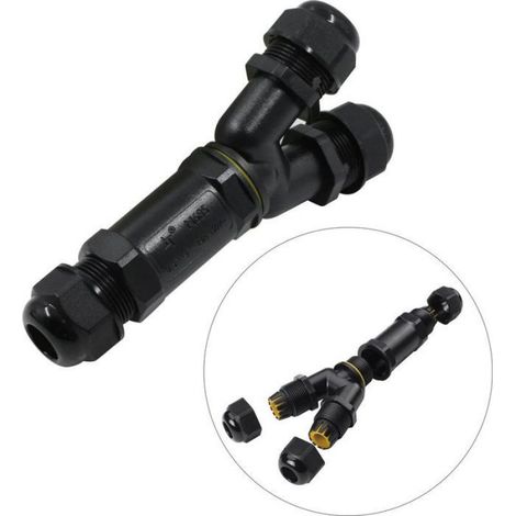 2pcs Connecteur boîte jonction étanche - 3 pôles Protection extérieure - Distribution électrique - 10 14mm (1/5)