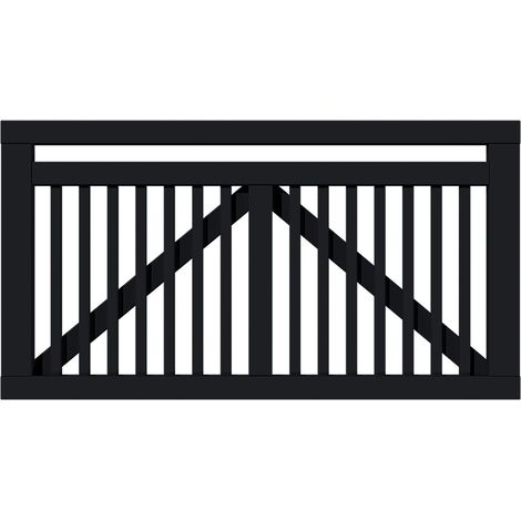 Plus Tor Linea 150 x 80 cm RAL 9005 Schwarz (1/3)