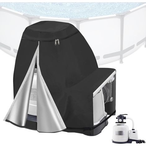 600D Poolpumpenabdeckung – Für Poolpumpen – Sandfilter – 70 x 65 x 55 cm (1/5)