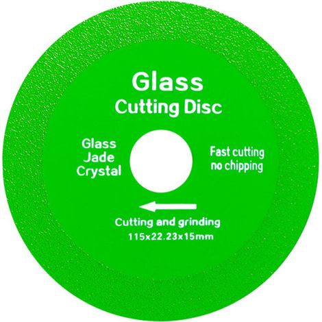 Disques de coupe pour verre en 6 pièces, 4,5 pouces, pour meuleuses d'angle disques de coupe diamantés de 7/8 pouce, lames de scie ultra-minces, pour le meulage. (1/4)