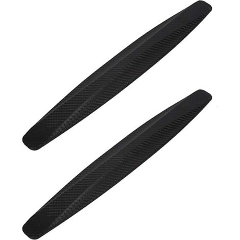 Paquete de 2 protectores universales de goma anticolisión para parachoques de coche, tiras adhesivas antiarañazos (negros) (1/5)