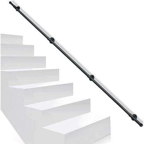 SWANEW Ringhiera per scale Corrimano antiscivolo in metallo acciaio zincato Ringhiera per scale in ghisa per uso interno esterno 300cm