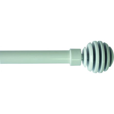 Secodir – Tringle à rideau extensible 110-210 cm – Acier haute qualité – Supports réglables 9-14 cm – Embouts décoratifs modernes 6.5 cm