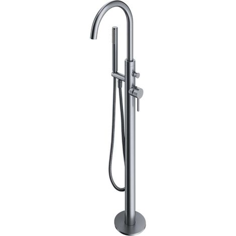 OMNIRES Y - Miscelatore a pavimento per vasca da bagno, con corpo incasso, nichel Y1233NI (1/2)