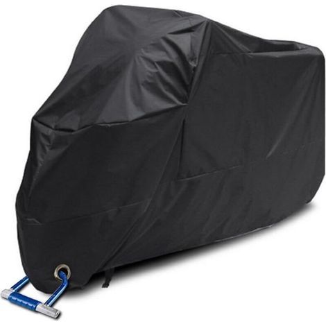 Housse de Protection Moto Scooter 190T - Étanche, Anti-Poussière, 245 x 105 x 125 cm, Noir (1/4)