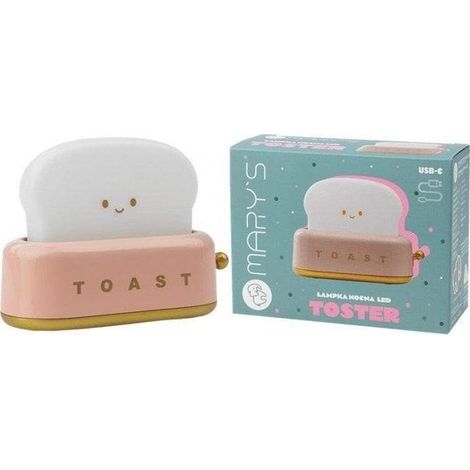 Tostadora con luz nocturna LED de Mary, color rosa.