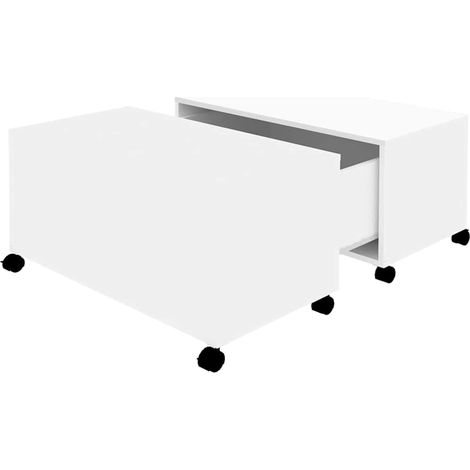 Maison Exclusive - Tavolino da Salotto Bianco 75x75x38 cm in Legno Multistrato (1/5)
