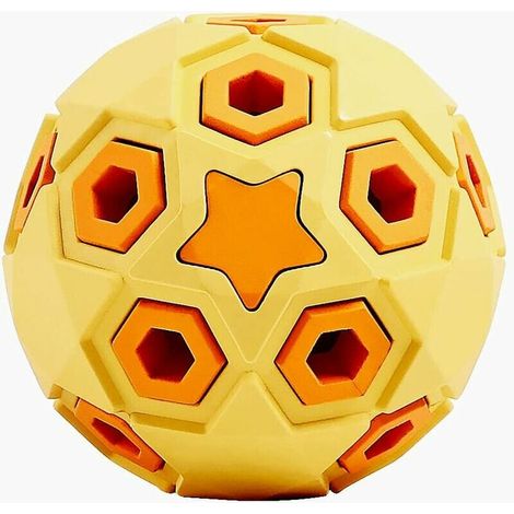 Jouets pour Chiens pour Chiens De Petite Et Moyenne Taille Jouets Robustes pour Dresser Et Nettoyer Les Dents, Jouets Interactifs pour Chiens pour Mâcher, Chasser Et Rapporter (avec Cloches, Jaune) (1/5)